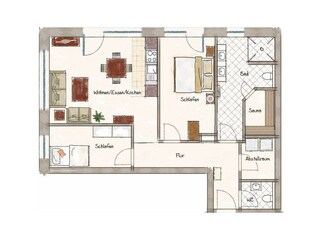 Ferienwohnung Sahlenburg Grundriss 41