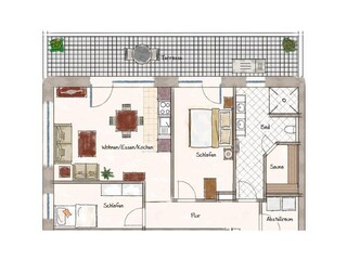 Ferienwohnung Sahlenburg Grundriss 42