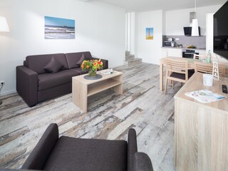 Wohnzimmer mit Küchenzeile