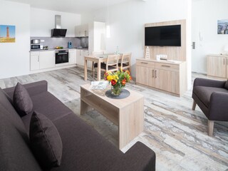 Wohnzimmer mit Küchenzeile