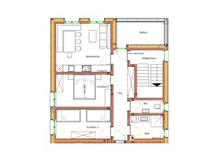 Appartamento per vacanze Egg in Vorarlberg Pianta del piano 40