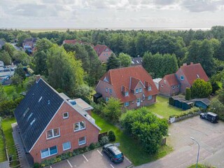 Luftbild mit Meerespanorama