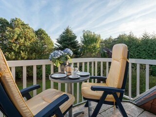 Balkon mit Gartenblick - St Peter Ording Boehl, Haus Kuhsteig 15a, Wohnung 3 "Boye"
