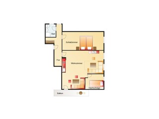 Appartamento per vacanze Fischen im Allgäu Pianta del piano 7