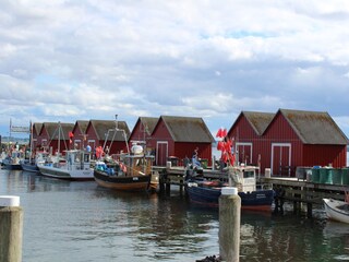Fischerhütten im Hafen