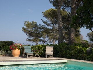 View across the pool