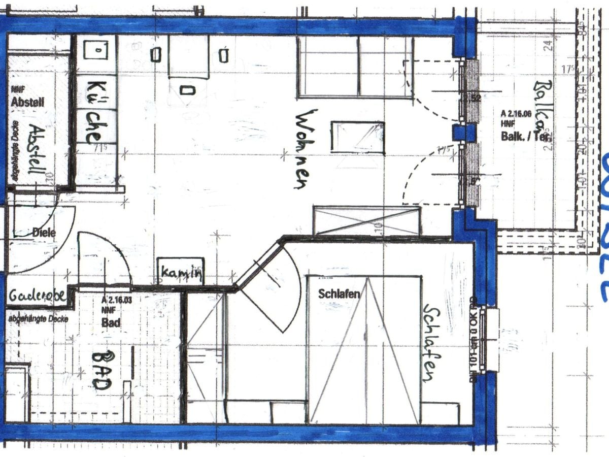 Grundriss Whg. 2.16