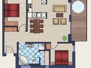 Appartement de vacances Schillig Plan d'étage 37