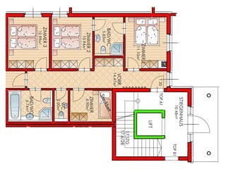Appartamento per vacanze Neukirchen am Großvenediger Pianta del piano 21