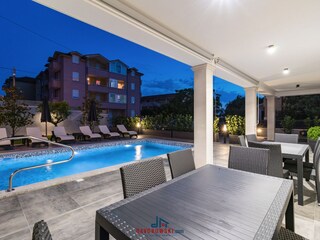 View at the pool by night