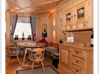 Ferienwohnung Platzhirsch, Essbereich