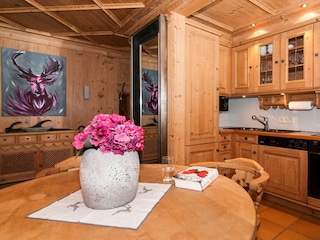 Ferienwohnung Platzhirsch, Essbereich