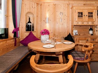 Ferienwohnung Platzhirsch, Essbereich