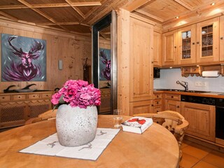 Ferienwohnung Platzhirsch, Essbereich