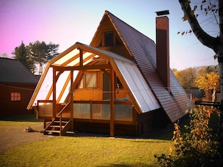 Veranda mit Hintereingang  und Sitzecke