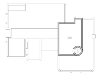 Dachterrasse mit 30 qm im 2. OG auf Höhe der Palmen