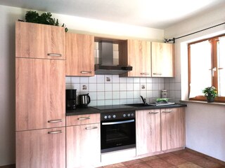 Neuer Küchenblock im Wohnraum