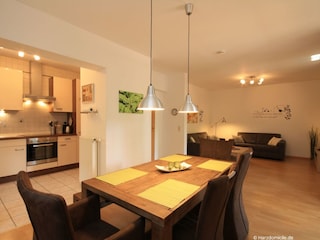 Wohn-/Schlafbereich mit offener Küche