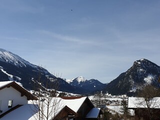 Blick vom Balkon im Winter