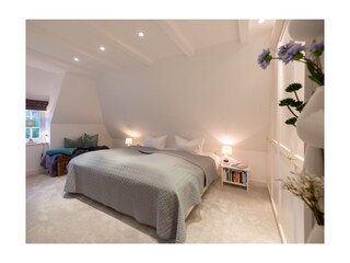 Das Schlafzimmer im Obergeschoss