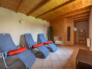 Ruheraum der Sauna im Nebengebäude