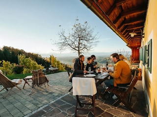 verweilen auf der Terrasse