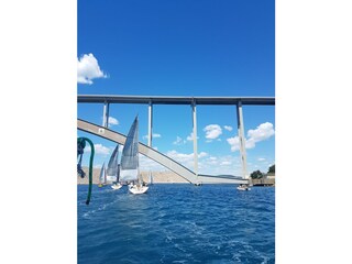 Sailing - Under the Krk bridge