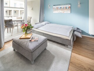 Schlafcouch für 3. und 4. Person vorhanden