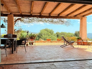 View from living room to terrace