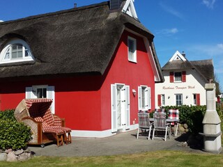 Terrasse mit Strandkorb