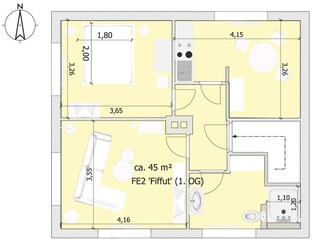 Apartamento de vacaciones Sylt Plano de planta 22