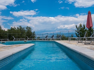 Ferienhaus mit Meerblick und Pool