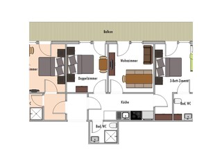 Appartamento per vacanze Hippach Pianta del piano 21