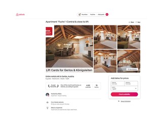 Airbnb Bewertung 4,93 von 5*