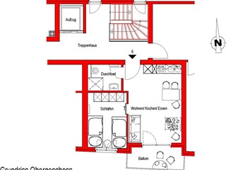 Grundriss der Wohnung