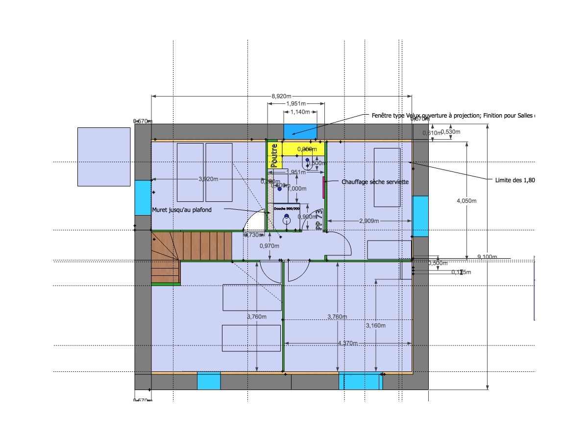 Obere Geschoss und Schlafzimmer