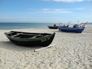 Fischerboote am Strand von Baabe