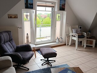 Blick auf den Balkon