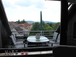 balcony, seen through the living-room window