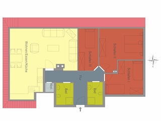 Haus Sommerland Wohnung Dachgeschoß 1
