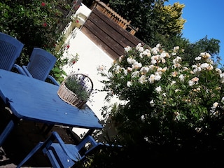 Zwei Sitzgruppen auf der eigenen Terrasse