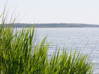 Badestelle im Dorf mit einzigartigem Blick