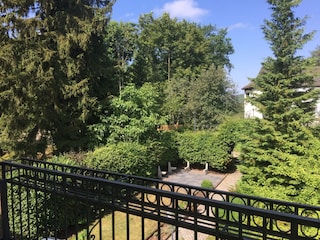 Blick zum Eingangsbereich Garten