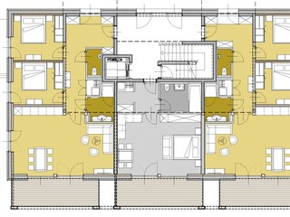 Apartment Grundriss (linkes Apartment)