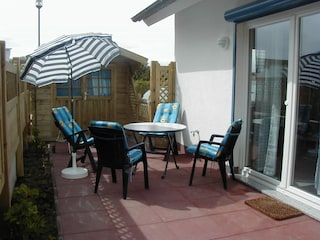 umzäunte Terrasse