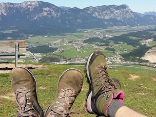 Ausblick vom Gipfelkreuz Möslalm