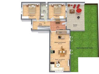 Appartamento per vacanze Oberammergau Pianta del piano 23