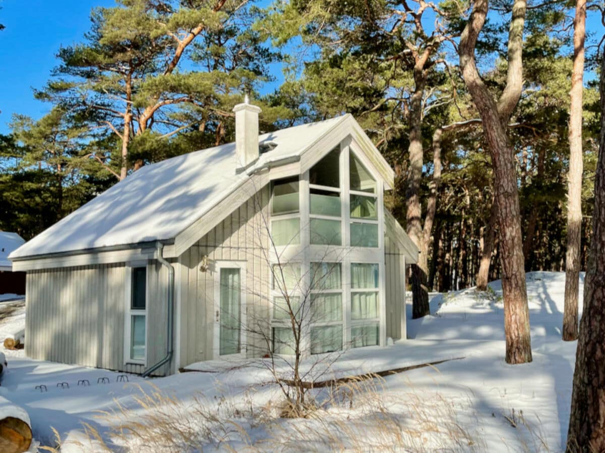 Winterlandschaft, Ferienhaus Sandrose in einer leichten Schneedecke