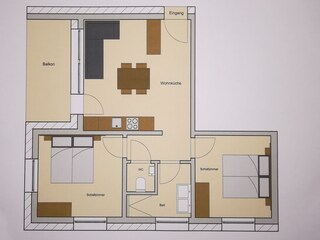 Appartamento per vacanze Au in Vorarlberg Pianta del piano 40