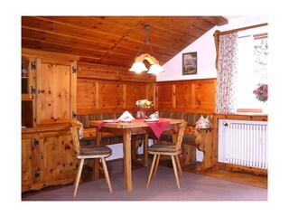 Essecke im Wohnraum
